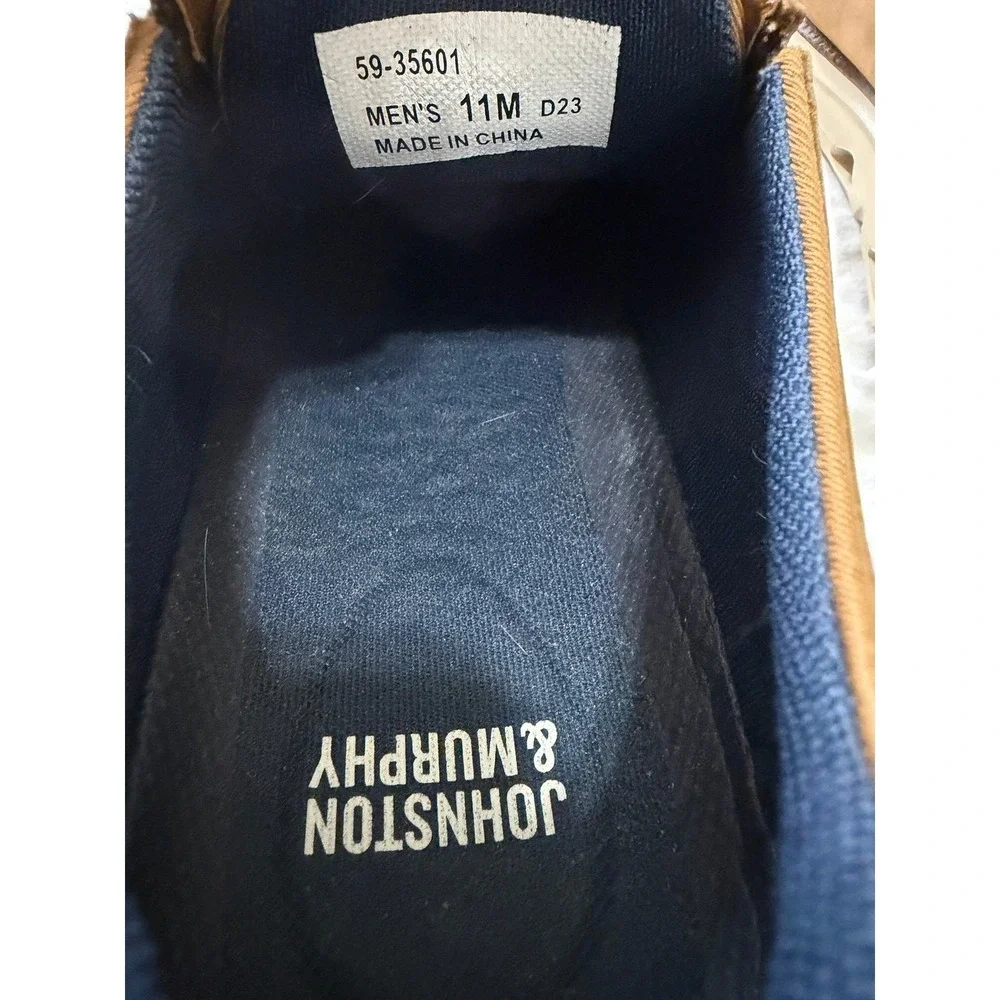 Johnston & Murphy Mens XC4 Prentiss Plain Toe Tan Nubuck Shoes 11M 59-35601